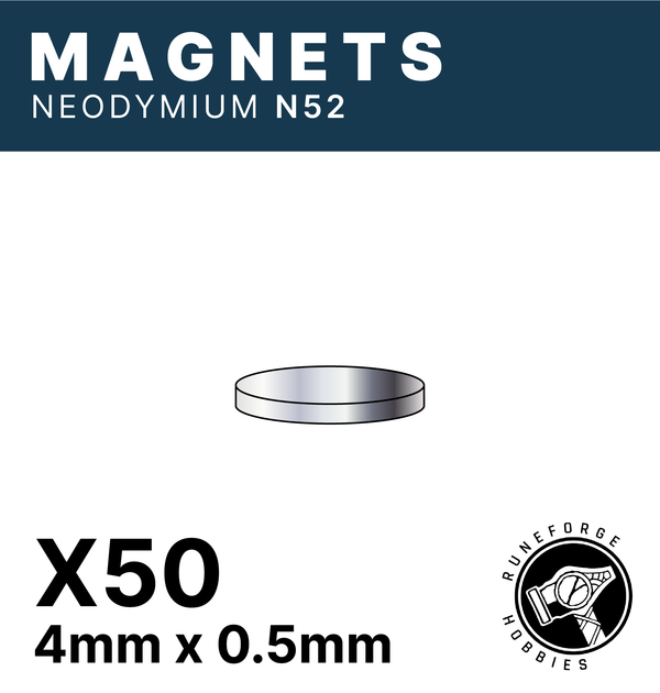 Runeforge Hobbies - N52 Magnets - 4*0.5mm x50
