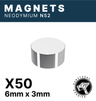 Runeforge Hobbies - N52 Magnets - 6*3mm x50