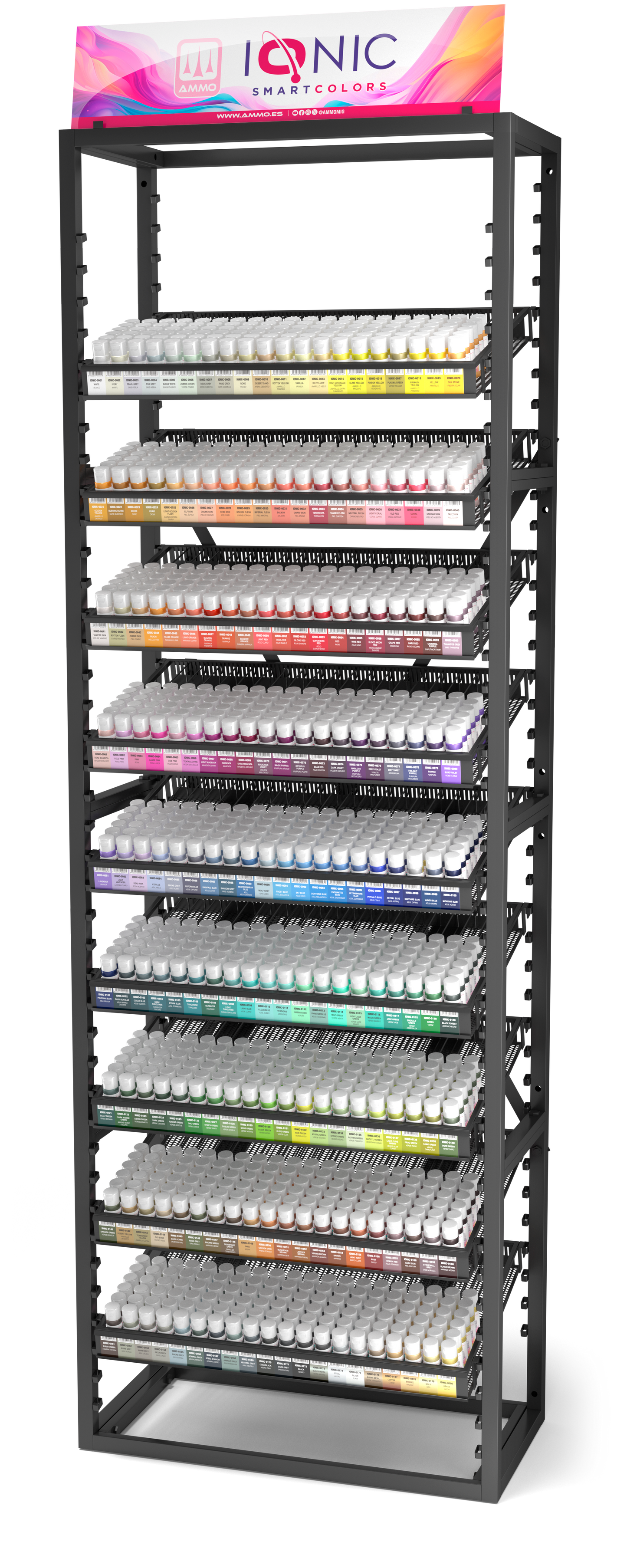 IONIC Smart Colors - FULL RANGE COMPLETE RACK - (6x180 colors + 6x each aux products)