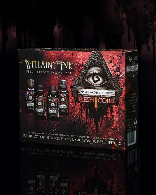 Villainy Inks - Handcrafted Enamel Washes 30ml - Flesh Core Set I x4 colors