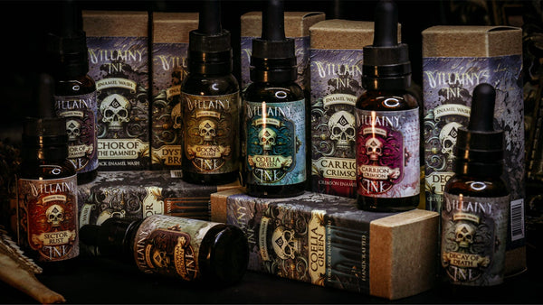 Villainy Inks - Handcrafted Enamel Washes 30ml - Phase I Starter Set x7 colors