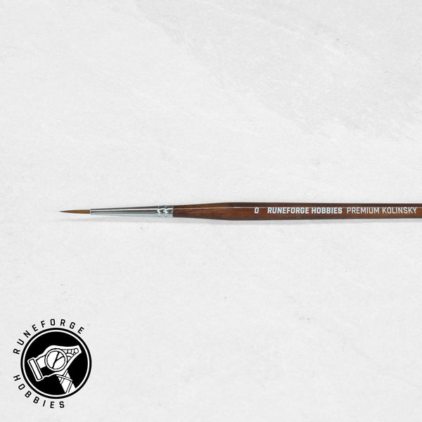 Runeforge Hobbies Premium Kolinsky Brushes - Size 0