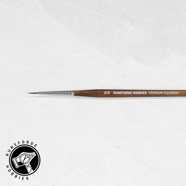 Runeforge Hobbies Premium Kolinsky Brushes - Size 2/0