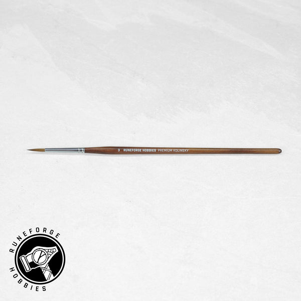 Runeforge Hobbies Premium Kolinsky Brushes - Size 3