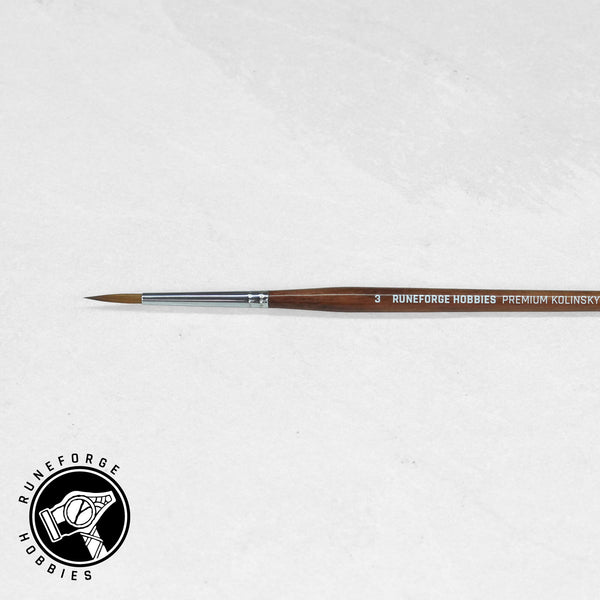Runeforge Hobbies Premium Kolinsky Brushes - Size 3