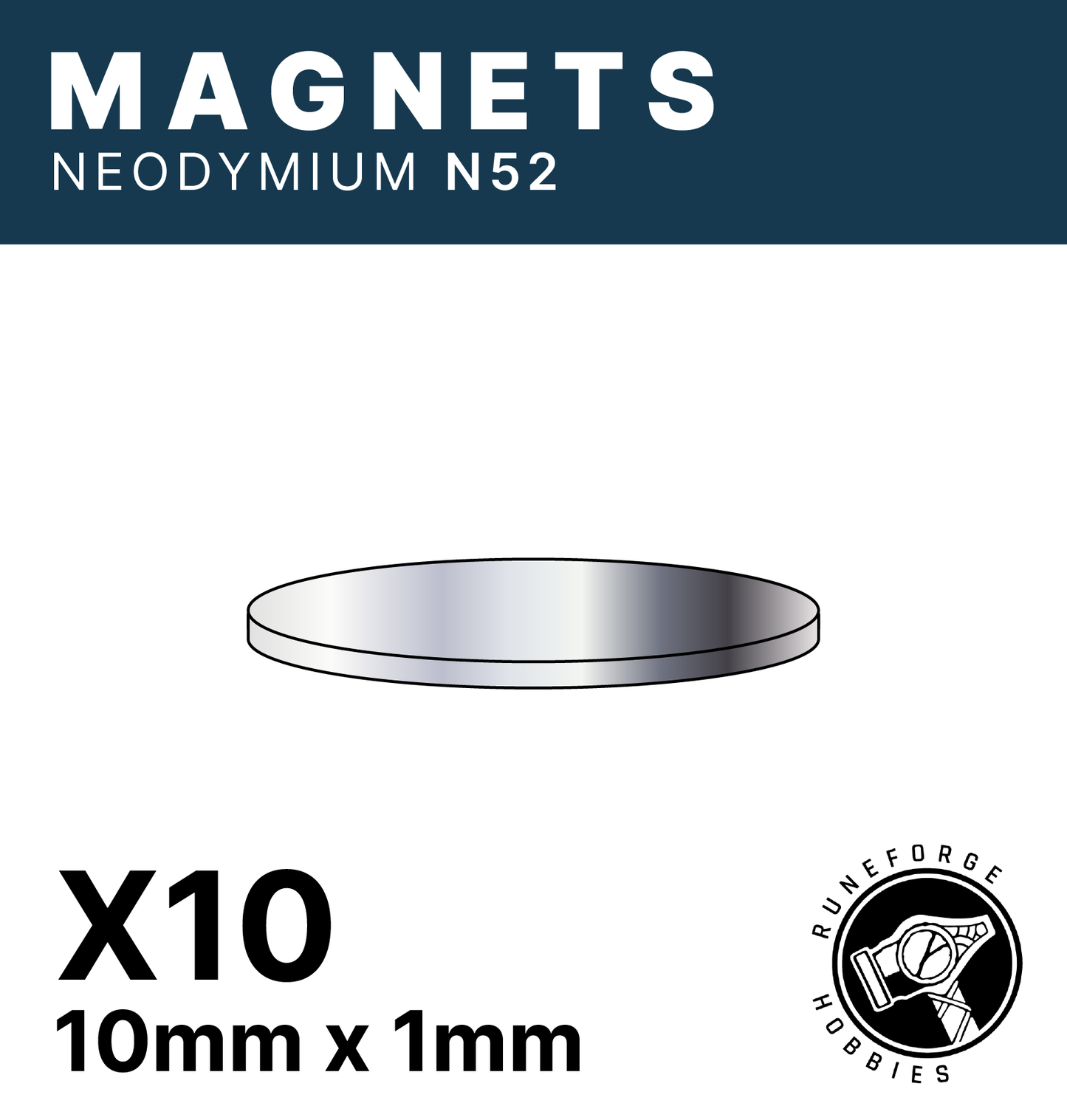 Runeforge Hobbies - N52 Magnets - 10*1mm x10
