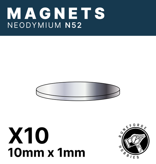 Runeforge Hobbies - N52 Magnets - 10*1mm x10