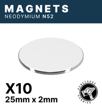Runeforge Hobbies - N52 Magnets - 25*2mm x10