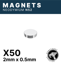 Runeforge Hobbies - N52 Magnets - 2*0.5mm x50