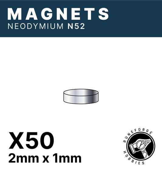 Runeforge Hobbies - N52 Magnets - 2*1mm x50