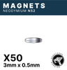 Runeforge Hobbies - N52 Magnets - 3*0.5mm x50