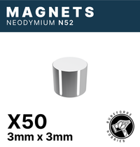 Runeforge Hobbies - N52 Magnets - 3*3mm x50