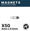 Runeforge Hobbies - N52 Magnets - 4*0.5mm x50
