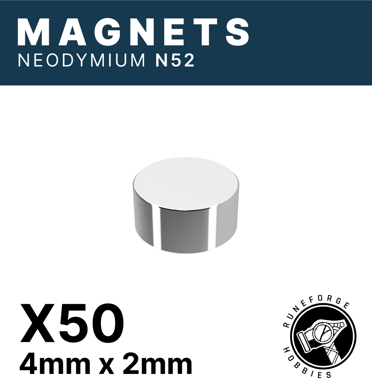 Runeforge Hobbies - N52 Magnets - 4*2mm x50