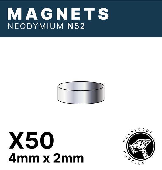 Runeforge Hobbies - N52 Magnets - 4*2mm x50