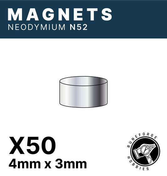 Runeforge Hobbies - N52 Magnets - 4*3mm x50