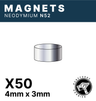 Runeforge Hobbies - N52 Magnets - 4*3mm x50