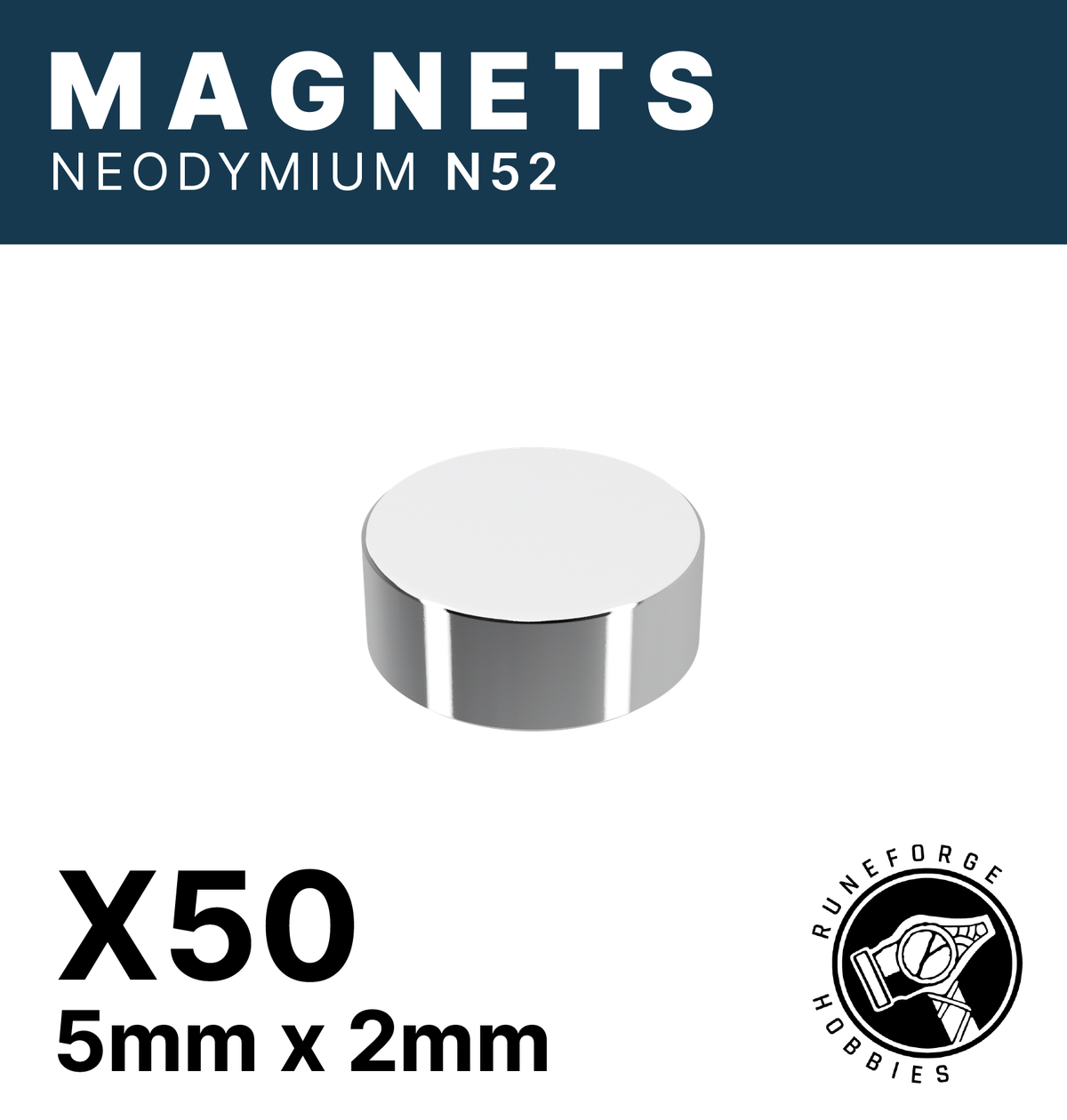 Runeforge Hobbies - N52 Magnets - 5*2mm x50