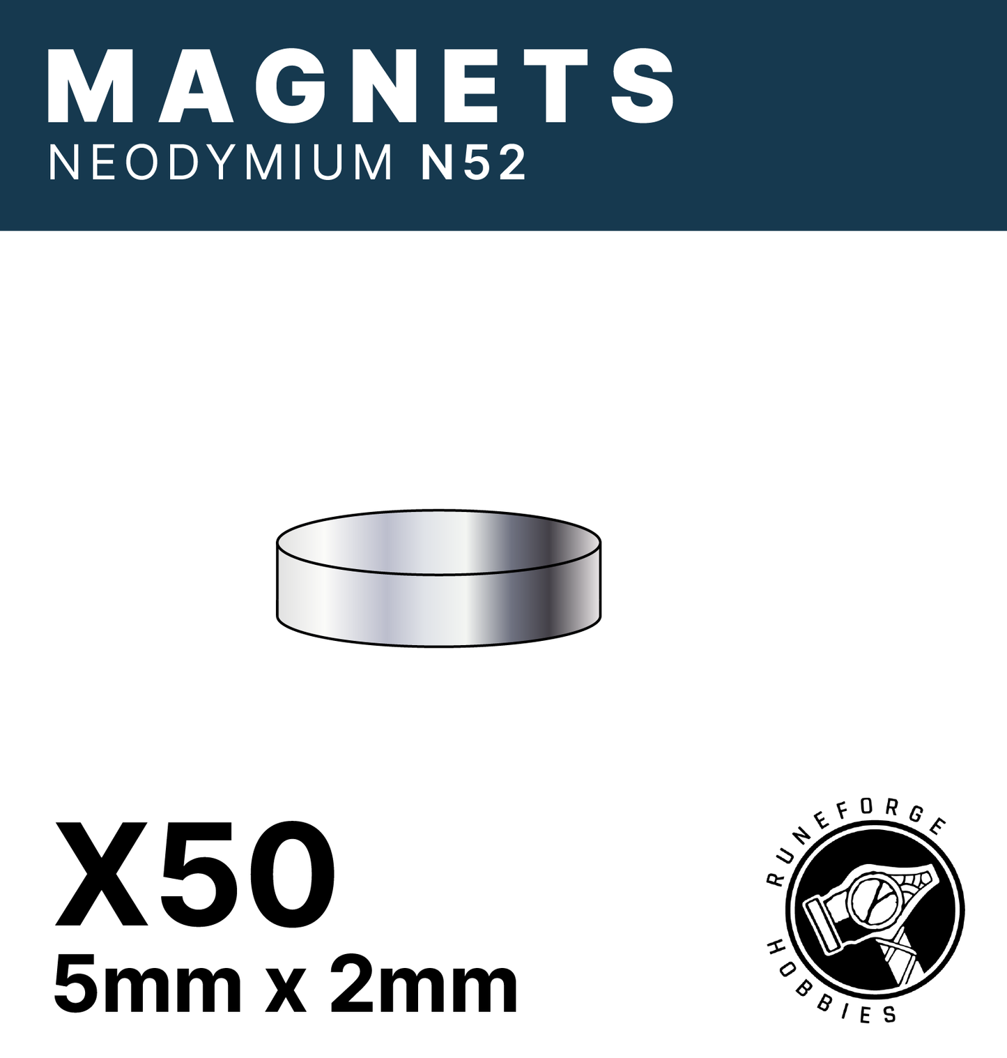 Runeforge Hobbies - N52 Magnets - 5*2mm x50