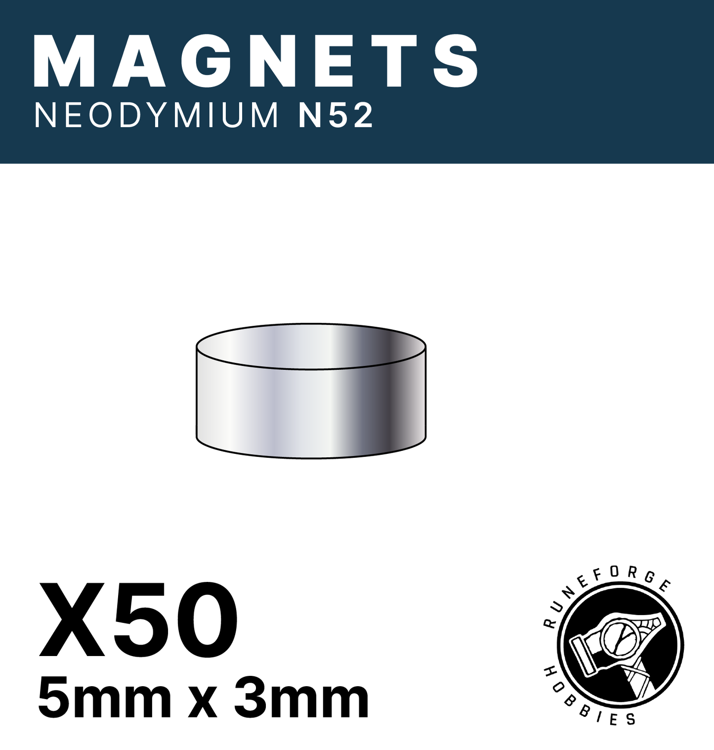 Runeforge Hobbies - N52 Magnets - 5*3mm x50