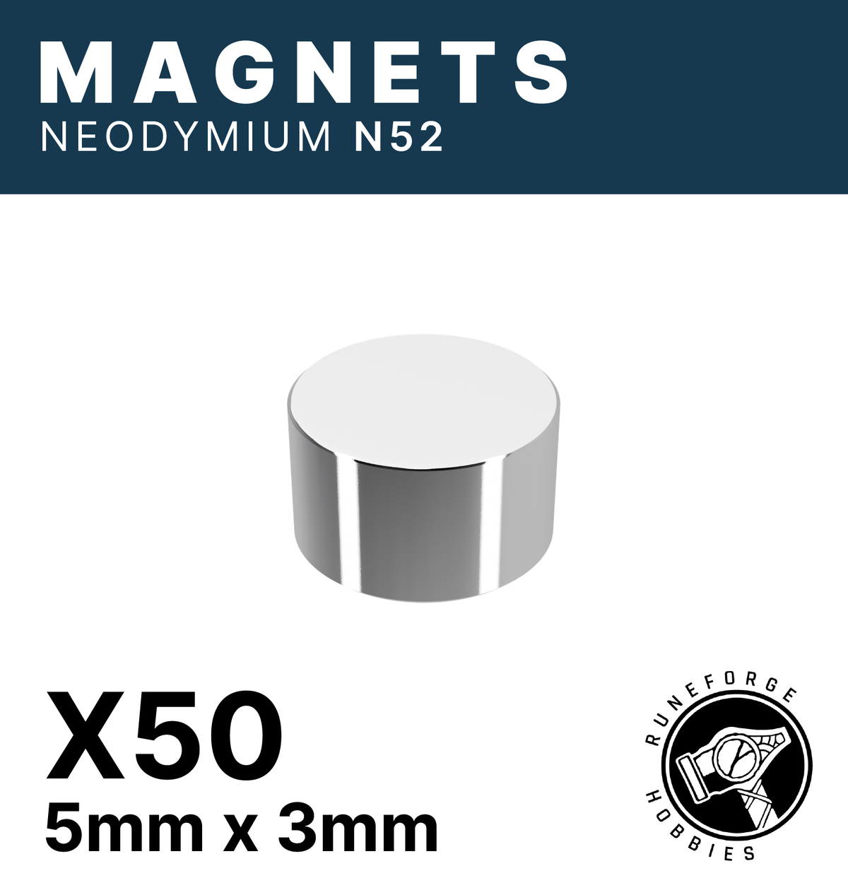 Runeforge Hobbies - N52 Magnets - 5*3mm x50