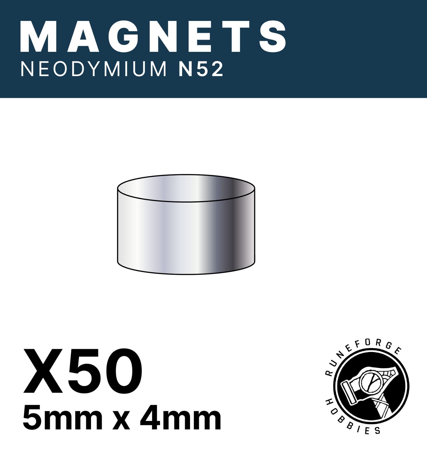 Runeforge Hobbies - N52 Magnets - 5*4mm x50