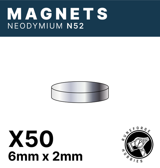 Runeforge Hobbies - N52 Magnets - 6*2mm x50