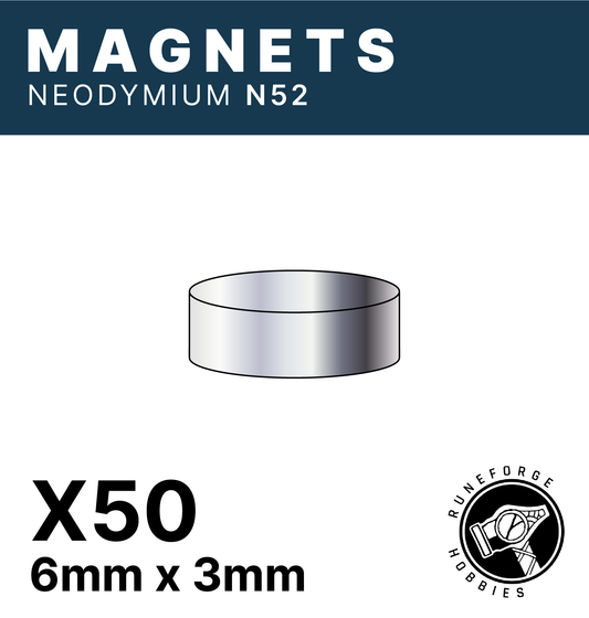 Runeforge Hobbies - N52 Magnets - 6*3mm x50