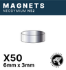 Runeforge Hobbies - N52 Magnets - 6*3mm x50