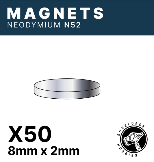 Runeforge Hobbies - N52 Magnets - 8*2mm x50
