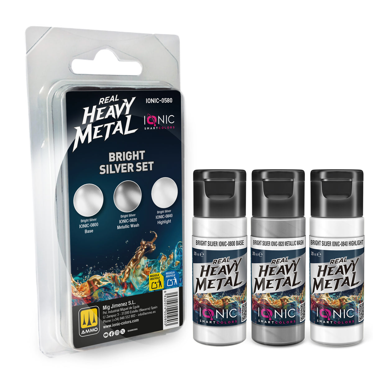 IONIC Smart Colors - Heavy Metal Bright Silver Set