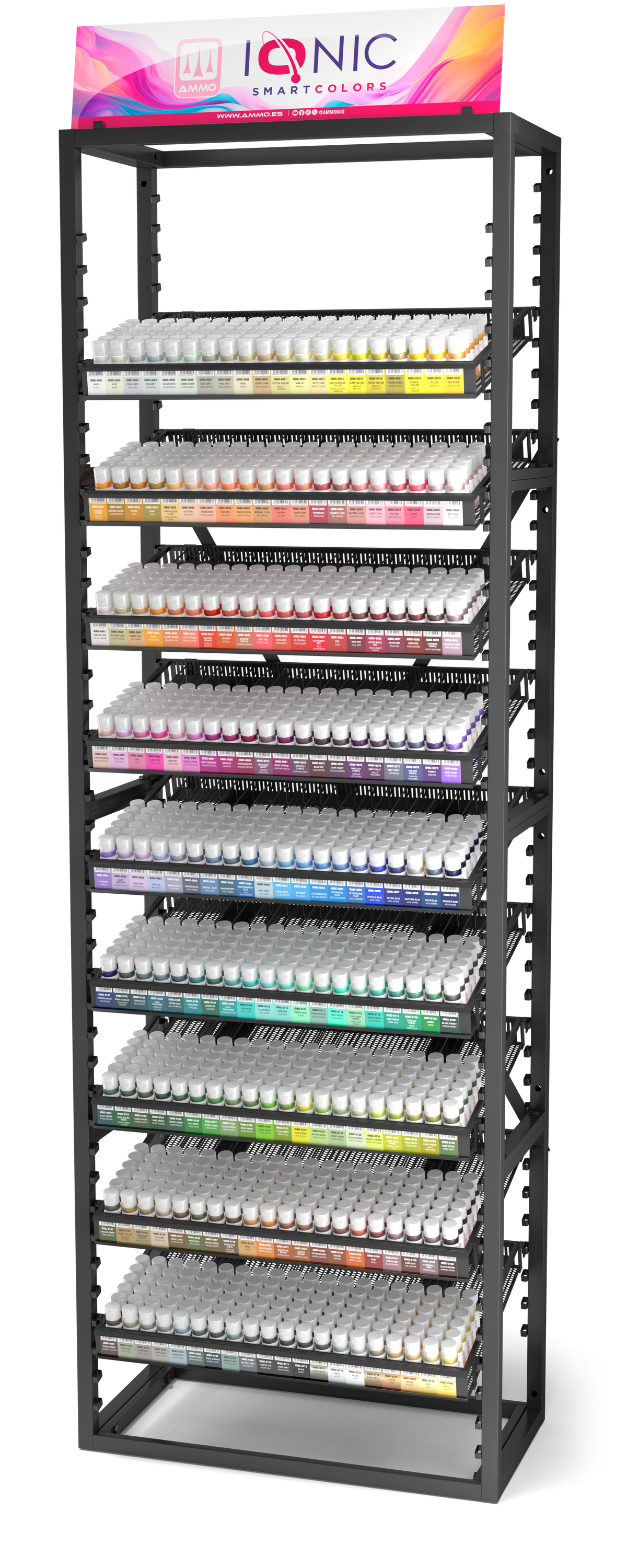 IONIC Smart Colors - FULL RANGE INTRO RACK - (3x180 colors + 6x each aux products)