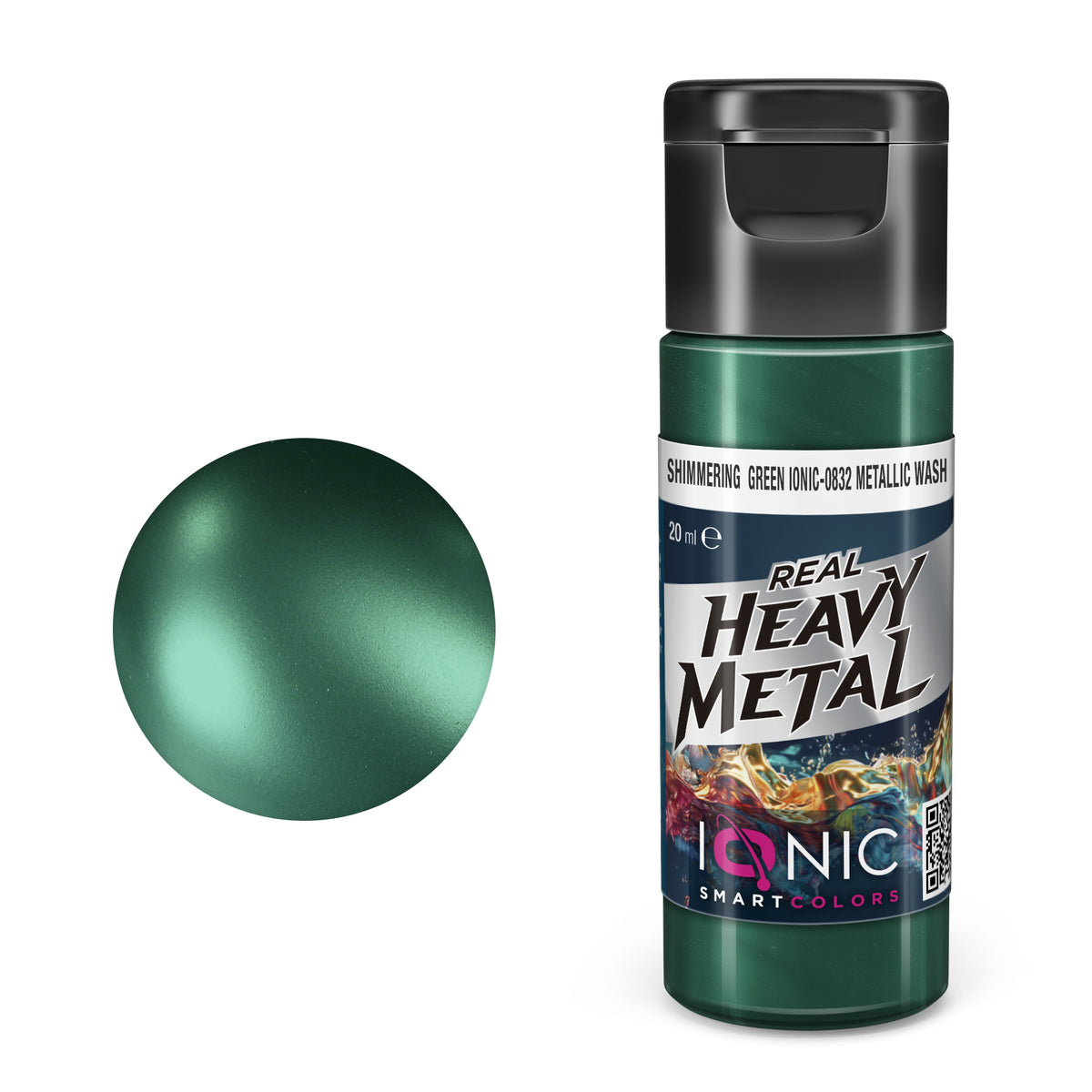 IONIC Smart Colors - Heavy Metal Shimmering Green  Metallic Wash 20ml