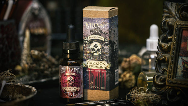 Villainy Inks Phase I - Handcrafted Enamel Washes 30ml - Carrion Crimson