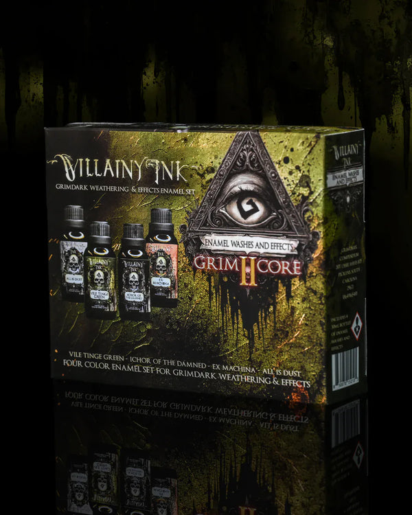 Villainy Inks - Handcrafted Enamel Washes 30ml - Grim Core Set II x4 colors