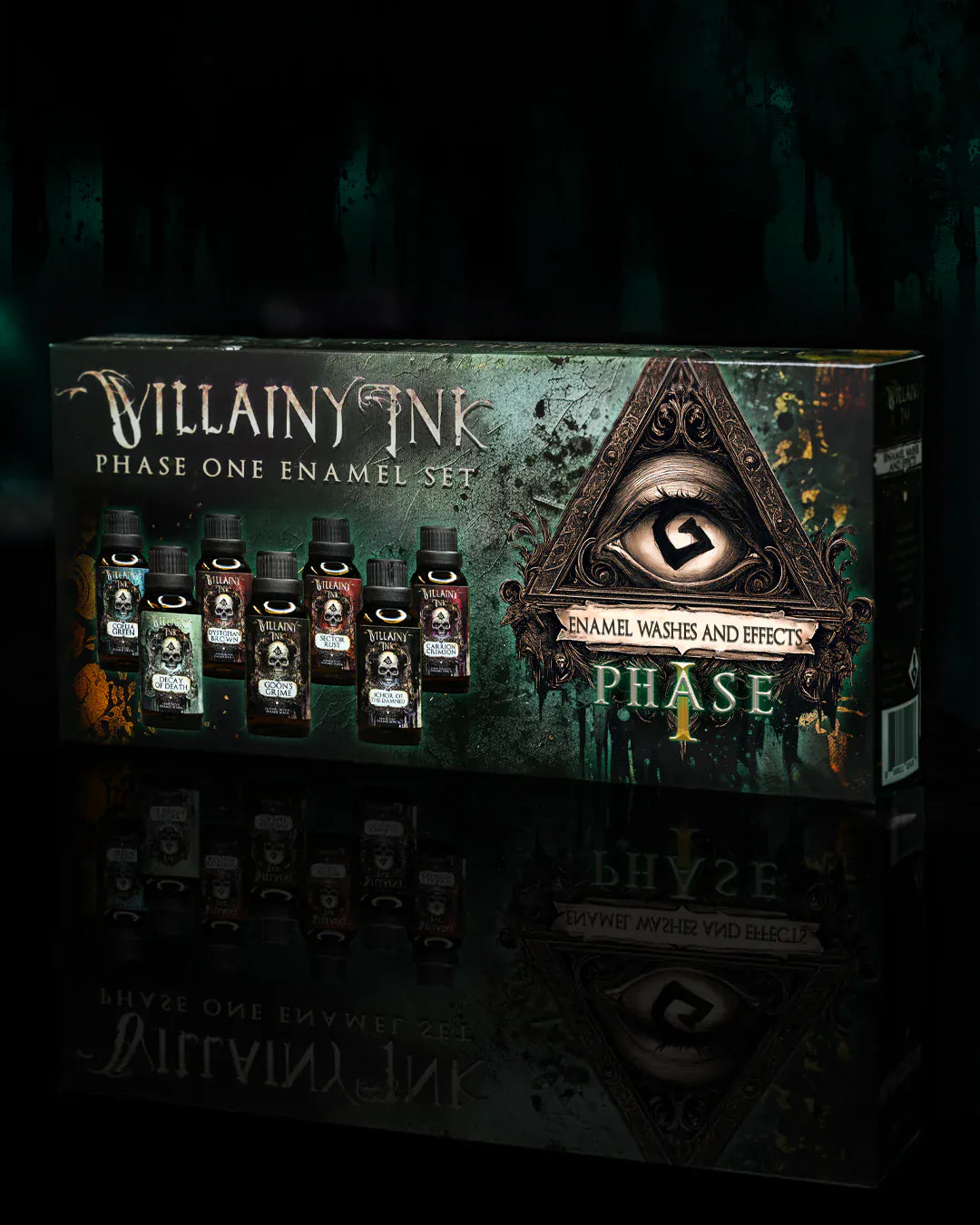Villainy Inks - Handcrafted Enamel Washes 30ml - Phase I Starter Set x7 colors
