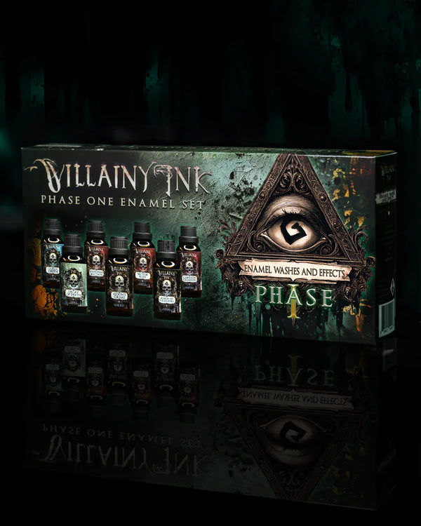 Villainy Inks - Handcrafted Enamel Washes 30ml - Phase I Starter Set x7 colors