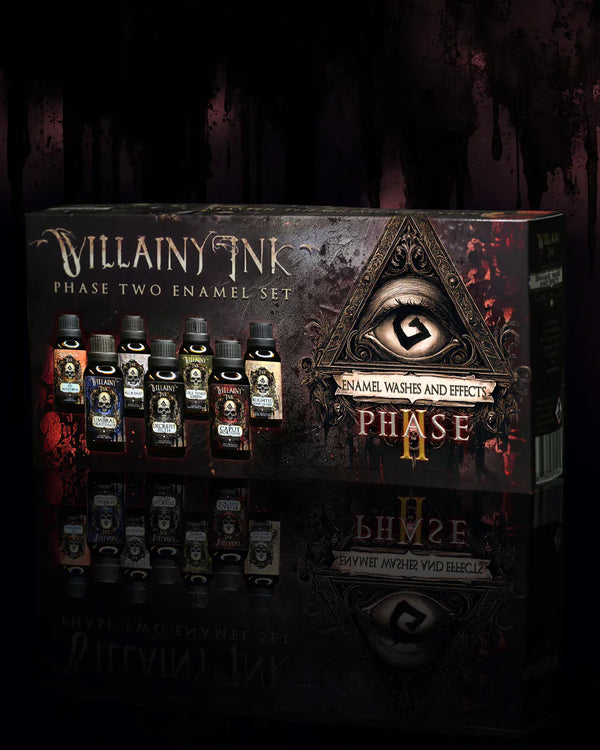 Villainy Inks - Handcrafted Enamel Washes 30ml - Phase II Starter Set x7 colors