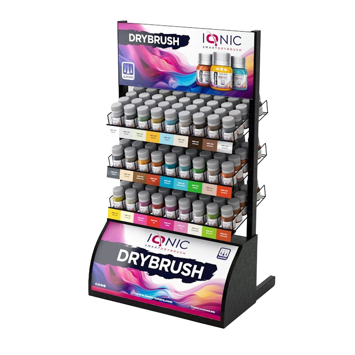 IONIC - DRYBRUSH PAINTS RACK - (6x27 40ml colors)