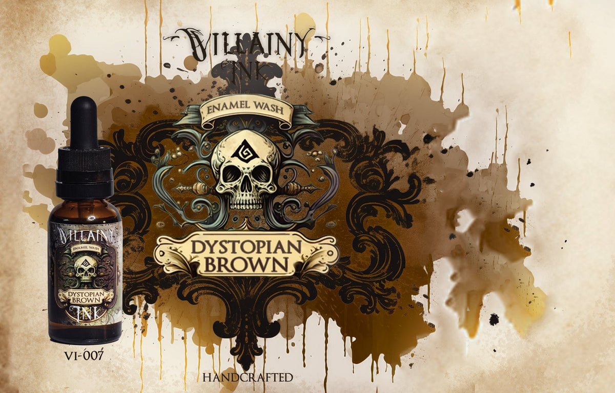 Villainy Inks Phase I - Handcrafted Enamel Washes 30ml - Dystopian Brown