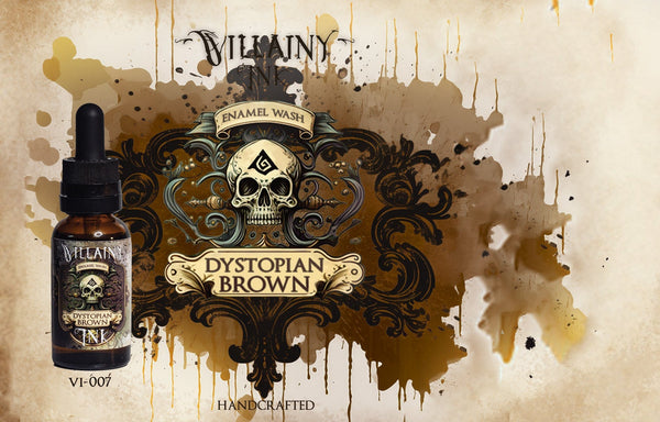 Villainy Inks Phase I - Handcrafted Enamel Washes 30ml - Dystopian Brown