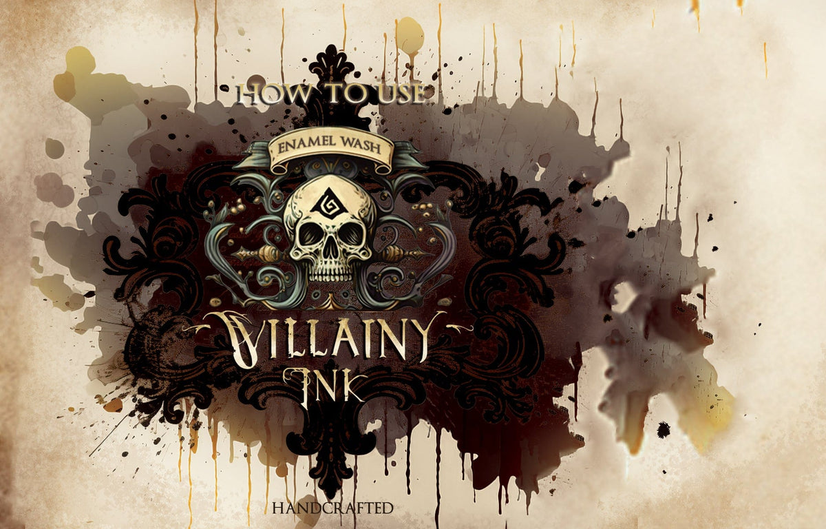 Villainy Inks - Handcrafted Enamel Washes 30ml - Phase I Starter Set x7 colors
