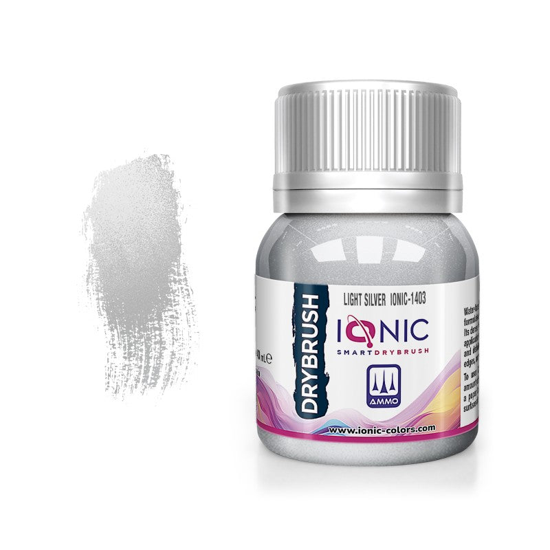 IONIC Drybrush Paints -  Light Silver 40ml