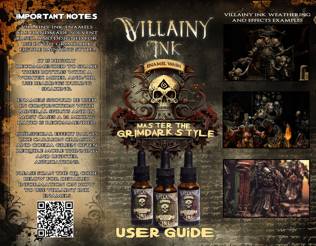 Villainy Inks Phase I - Handcrafted Enamel Washes 30ml - Carrion Crimson